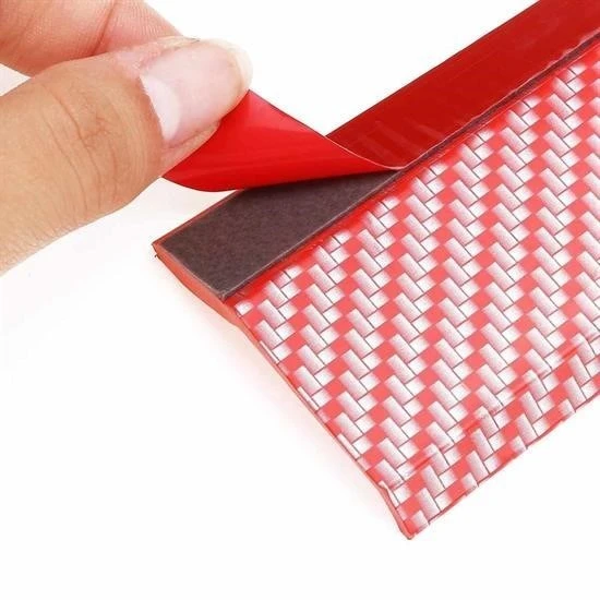 Kırmızı Renkli 2,5 Metre Araba Oto Ön Tampon Koruyucu Kauçuk Pratik Tampon Şerit Bant Döşeme - 2