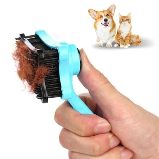 Evcil Hayvan Kedi Köpek Tüy Toplayıcı Otomatik Tuşlu Pet Tarak - 2