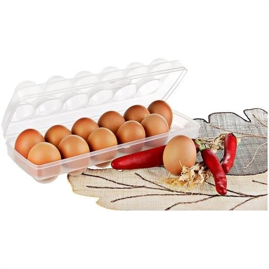 BUFFER® 12li Şeffaf Kapaklı Kilitli Yumurta Saklama Kabı Kutusu Aparatı - 5