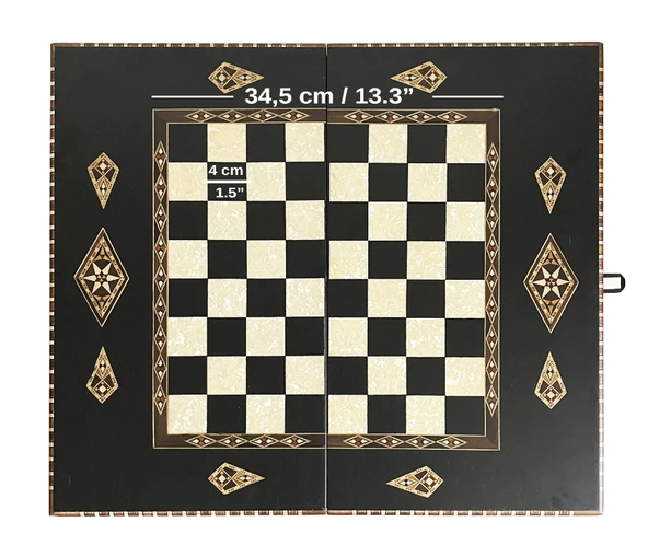 King Tavla Geniş Siyah - 5