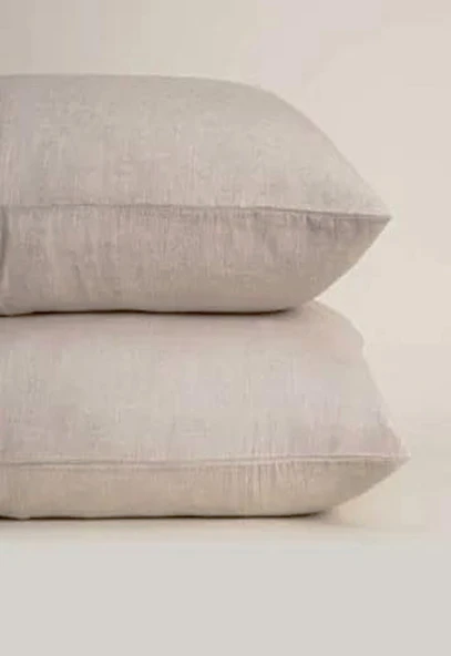 keten yastık kılıfı takımı(50x70-Gizli Fermuarlı) - 2