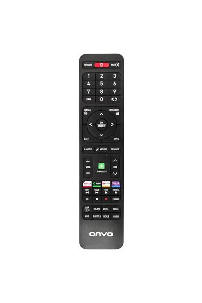 ONVO LCD LED KUMANDA ONVO NETFLİX TABİİ YOUTUBE BEIN CONNECT SMART TV TUŞLU ürün görseli