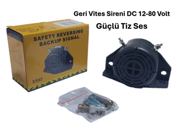 Geri Vites Sireni Ditdit 107-120db Tiz Ses Dc12-80 Volt