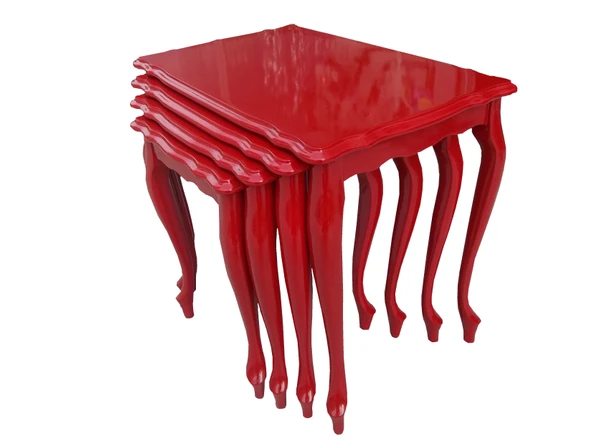 Zigon 13057 Aslan klasik Model Kayın Torna ayak Parlak KIRMIZI Lake Renk El Yapım