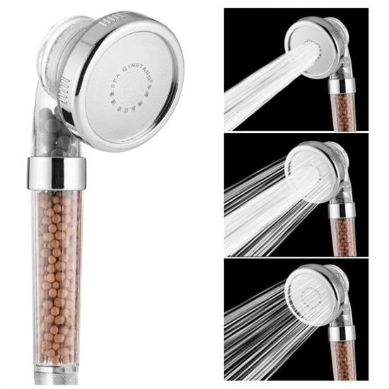 By Nevser® %50 Su Tasarruflu ve Arıtmalı Doğal Taşlı Banyo El Duş Başlığı - 3