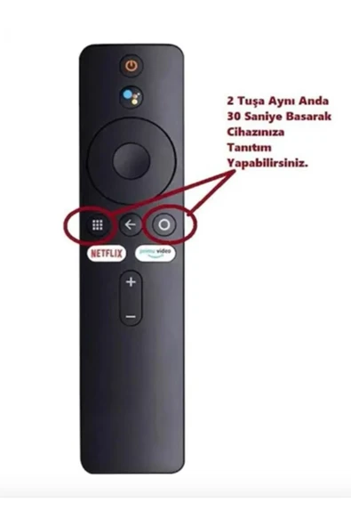 XIAOMI Netflix Yotube TUŞLU Ses Komutlu Uyumlu Kumanda - 2