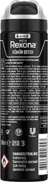 Rexona Men Erkek Sprey Deodorant Natural Fresh Kömür Detox Ter Kokusuna Karşı Koruma 150 ml - 3