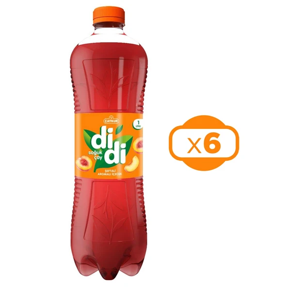Çaykur Didi Şeftali Aromalı Soğuk Çay 1000 ml x 6 Adet - 2