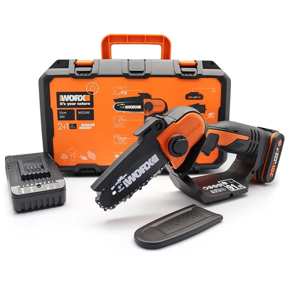 Worx Wg324E 20Volt 2.0Ah Liıon 12Cm Profesyonel Şarjlı Zincirli Testere