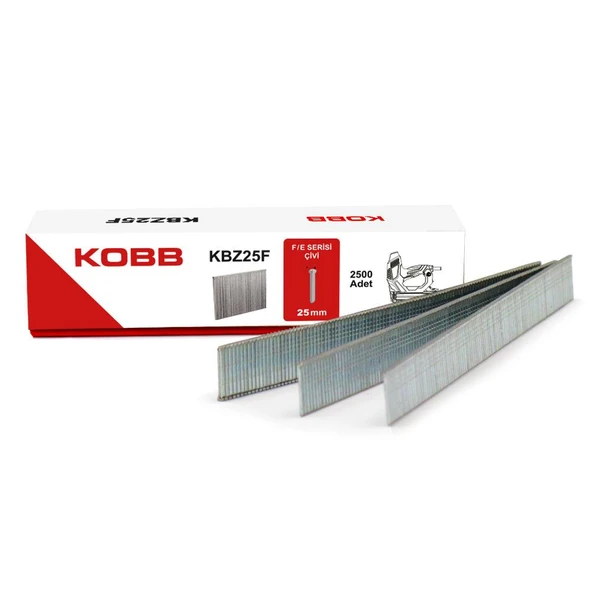 Kobb Kbz25F 25Mm 2500 Adet F/E/J/8 Serisi Ağır Hizmet Tipi Kesik Başlı Çivi