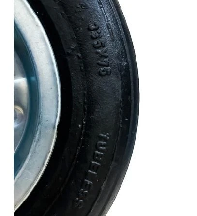 El Arabası Kauçuk Yük Taşıma Tekeri Burçlu Dubleks Dolgu Teker 350x70 mm - 2