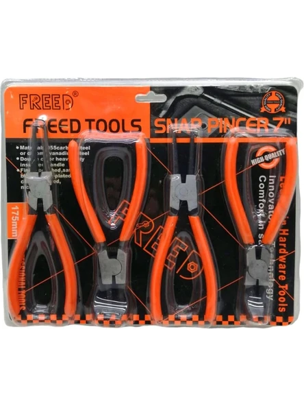 Freed 4'lü Sekman Pense Seti No:7 180MM 4 Parça Segman Pensi Takımı ürün görseli