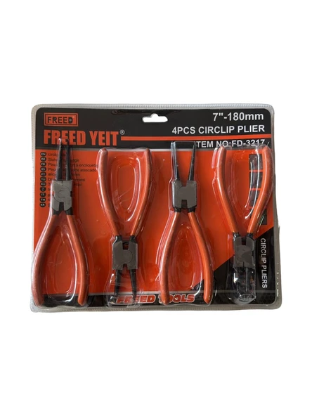 Freed 4'lü Sekman Pense Seti No:7 180MM 4 Parça Segman Pensi Takımı - Resim 2