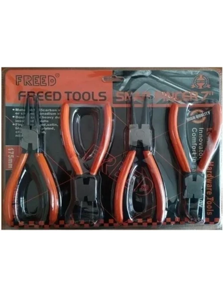 Freed 4'lü Sekman Pense Seti No:7 180MM 4 Parça Segman Pensi Takımı - Resim 3