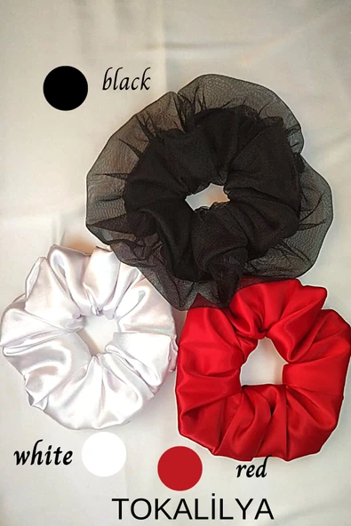 kadın saten tüllü 3lü set - 6