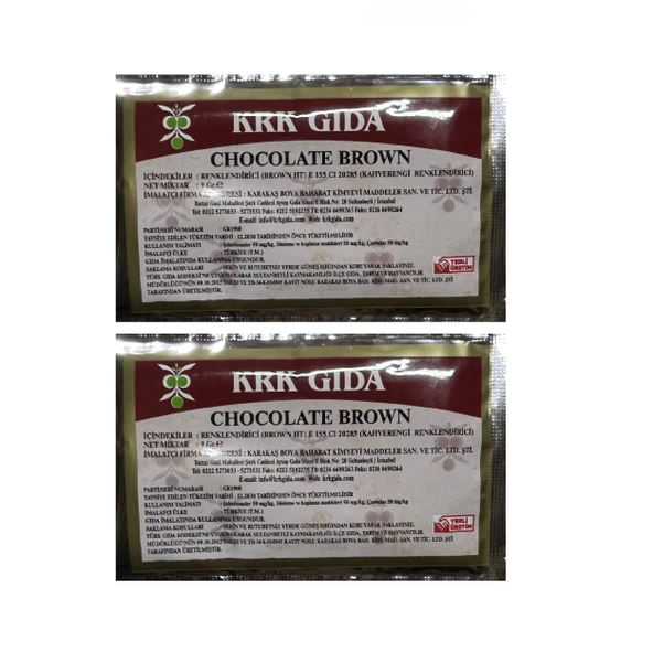 Gıda Boyası Toz Kahverengi Renklendirici 9 Gr 2 Adet - 2