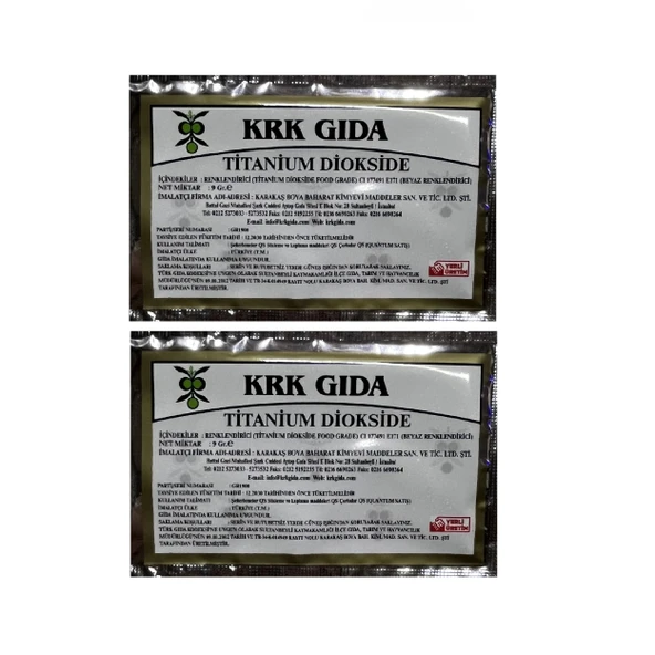 Gıda Boyası Toz Beyaz Renklendirici 9 Gr 2 Adet
