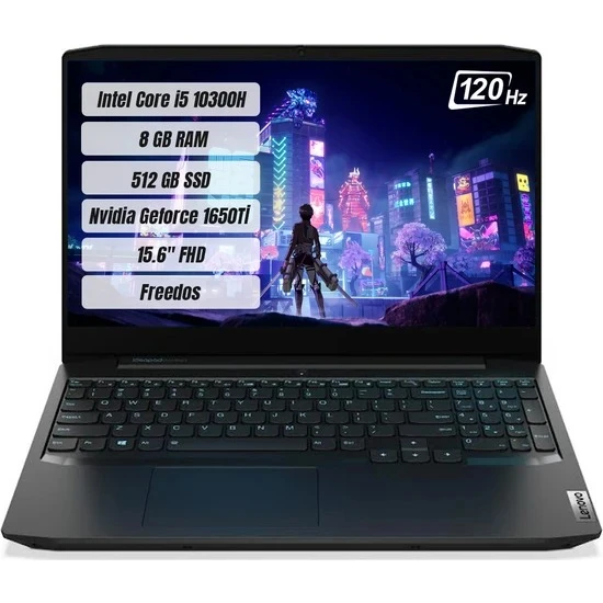 LENOVO IdeaPad Gaming 3 81Y400XSTX i5 10300H 16GB 512GB SSD 15.6 Full HD GTX1650Ti Free DOS Gaming D