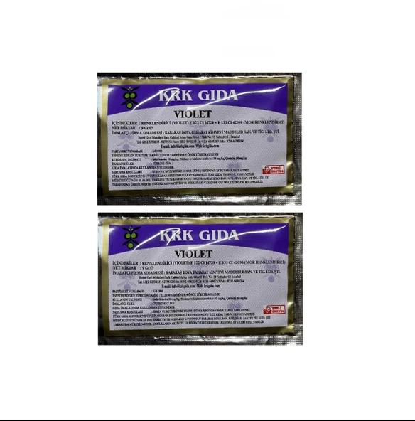Gıda Boyası Toz Mor Renklendirici 9 Gr 2Adet