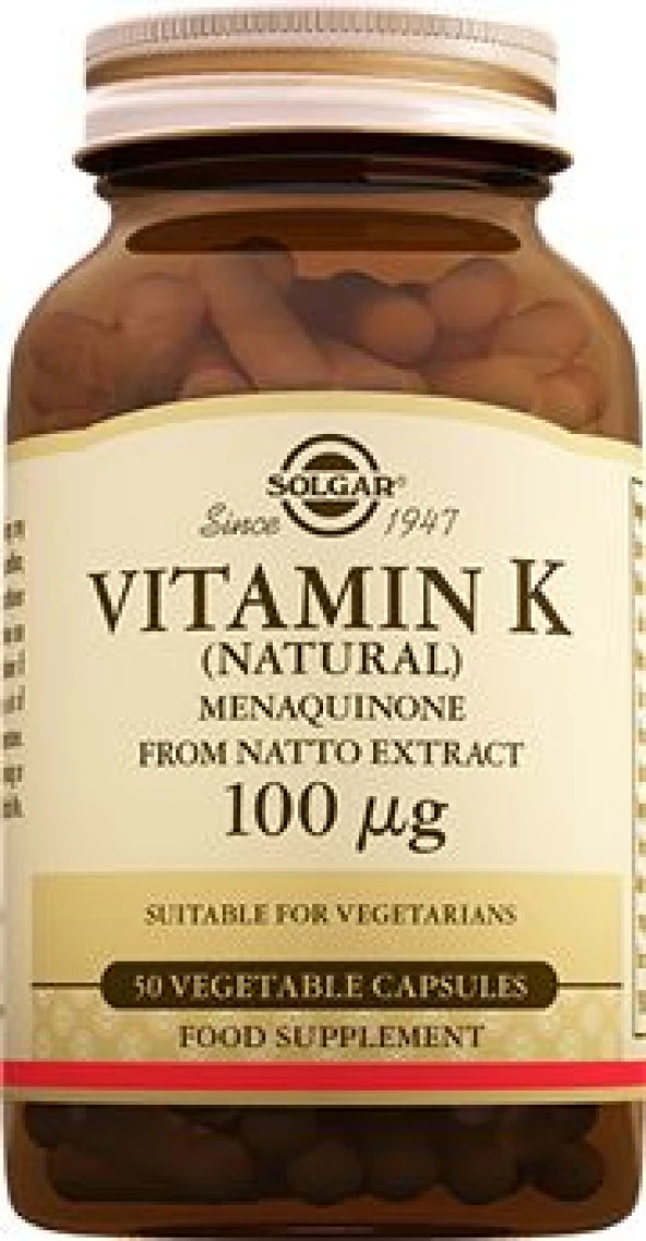 Solgar Vitamin K 100 Mcg 50 Kapsül