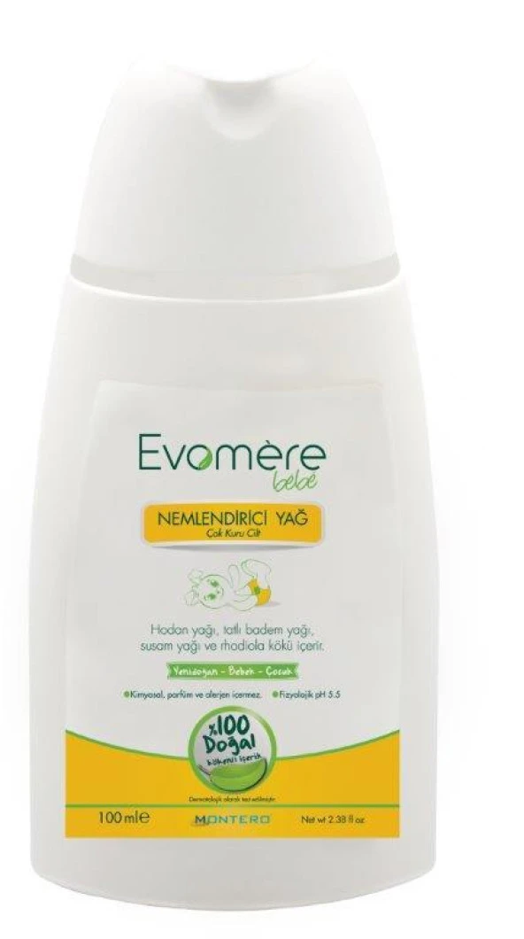 Evomere Bebe Nemlendirici Yağ Çok Kuru Cilt 100ml