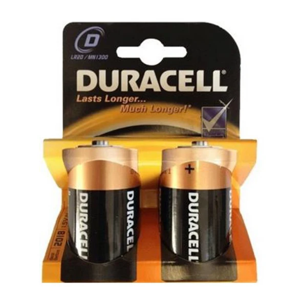 Duracell Alkalin D Büyük Boy Pil 2 li Ambalaj