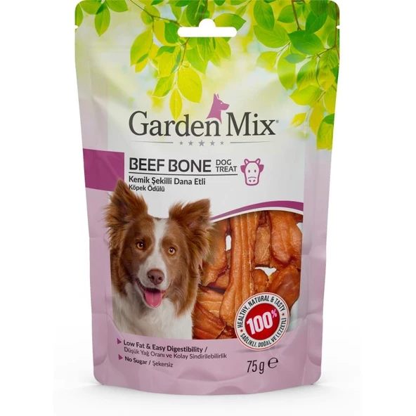 Garden Mix Kemik Şekilli Dana Etli Köpek Ödülü 75 gr ürün görseli 1
