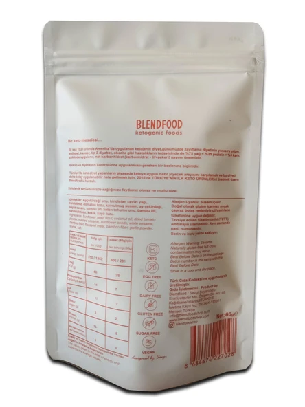 Blendfood Ketojenik Çekirdekli Domatesli Kraker (60gr) - 2