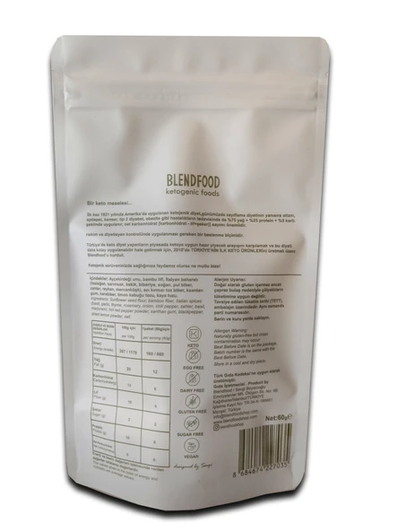 Blendfood Ketojenik Akdeniz Baharatlı Tortilla Kraker (60gr) - 2
