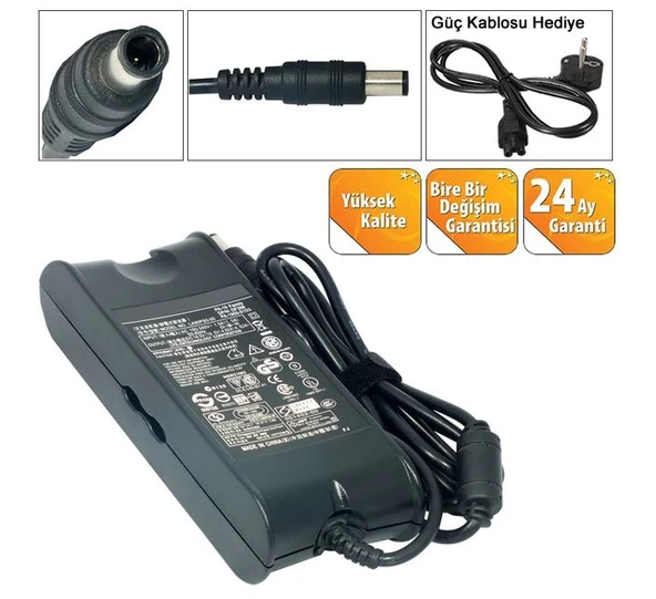 Dell INSPIRON N5050 Notebook Adaptörü Şarj Cihazı (19.5V 3.34A 7.4 x 5.0 mm (Pinli UÇ) - 2
