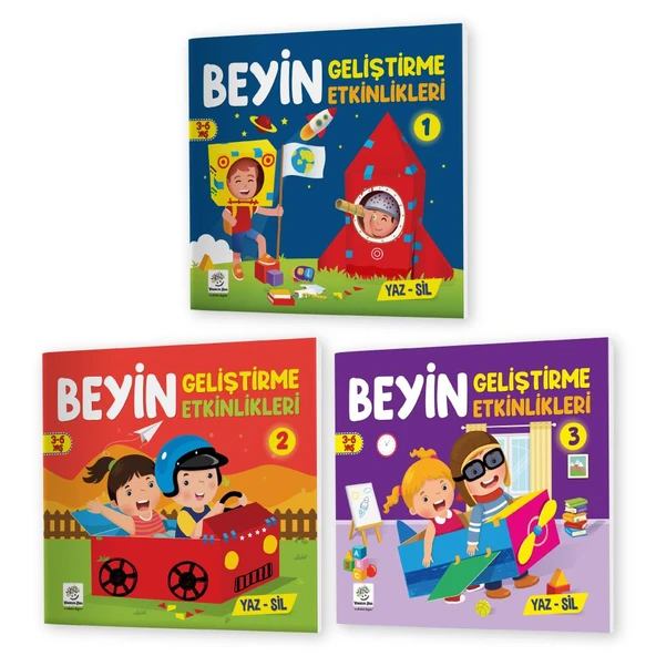 3-6 Yaş Beyin Geliştirme Etkinlikleri YAZ-SİL Kitaplar