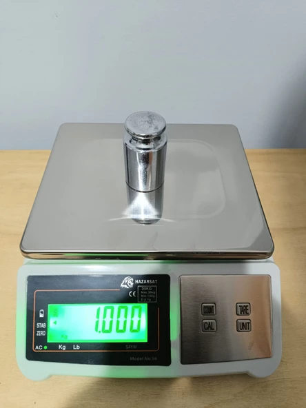 30 KG TARTIM TERAZİSİ-1 GR HASSAS-BÜYÜK EKRAN-PASLANMAZ KEFE-PRO MODEL-2 YIL GARANTİLİ - 2