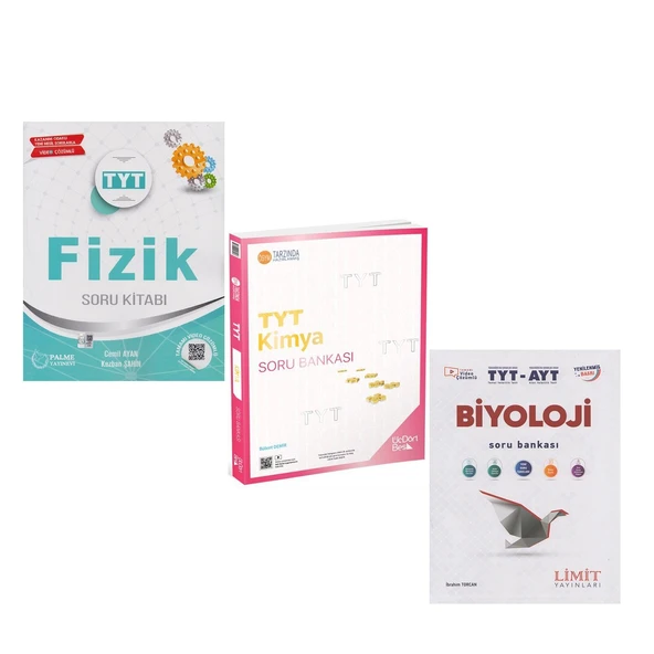 TYT Kimya Fizik ve Biyoloji Soru Bankası 3 Kitap Set