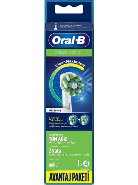 Oral-B Cross Action 4'lü Diş Fırçası Yedek Başlığı