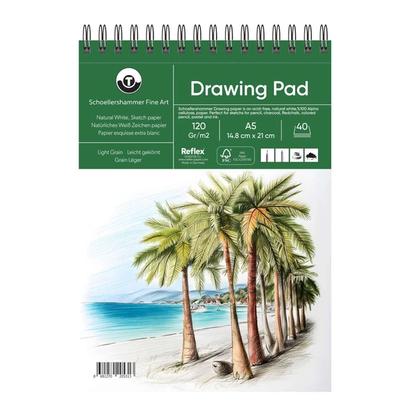 Schoellershammer Drawing Pad Çizim Defteri 120 gr A5 40 Yaprak - Resim 3