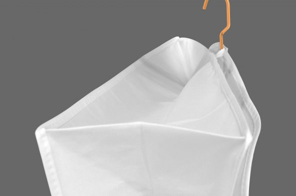 Gelinlik,Abiye Elbise Kılıfı 70x180,20 cm Açılabilir Körük Gamboç Beyaz Renk 10 Adet - 3