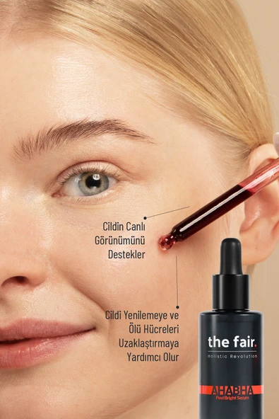 the fair. AHABHA Peel Bright Vegan Leke Giderici Cilt Serumu 4 AHA+ 0.5 BHA 30 ml - Resim 3