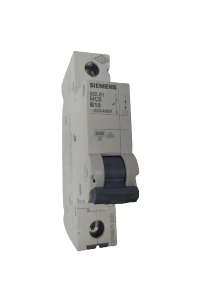 Siemens - 1P 10A 6kA B serisi Monofaze Anahtarlı Otomatik Sigorta 5SL6110-6YA