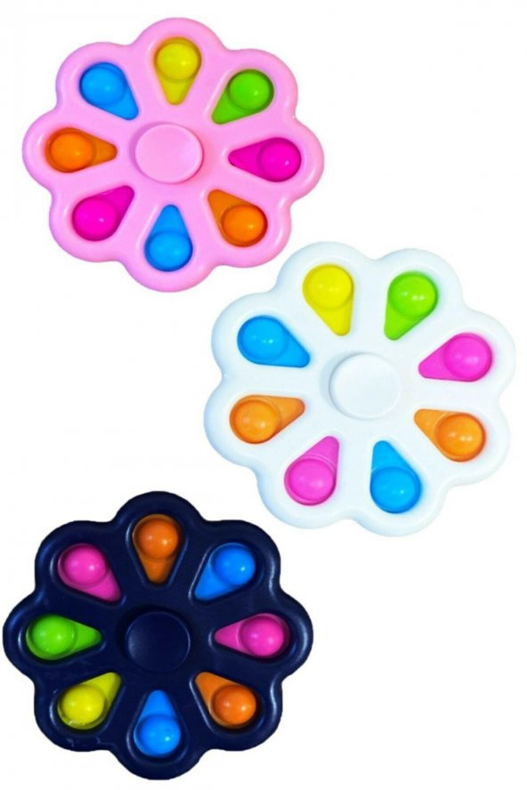 Pop It Push Bubble Stres Çarkı Duyusal Renkli Fidget Duyusal Oyuncak
