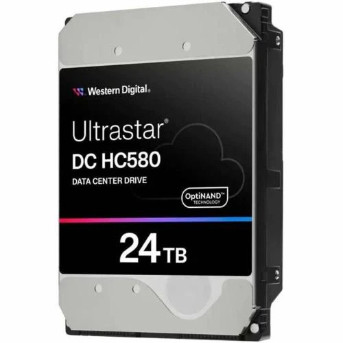 WD ULTRASTAR, WUH722424ALE6L4, 3.5", 24TB, 512Mb, 7200 Rpm, 7/24 Enterprise, DATA CENTER-GÜVENLIK-NAS-SERVER, HDD DC HC580 0F62796 Türkiye Distribütörü Garantili