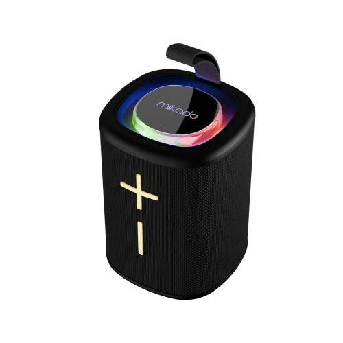 MIKADO MD-26BT, 6W, Tasinabilir, USB/AUX/BT/TF, RGB Isikli, 1200mAh, IPX66 Su Geçirmez, Bluetooth Speaker Siyah - 5