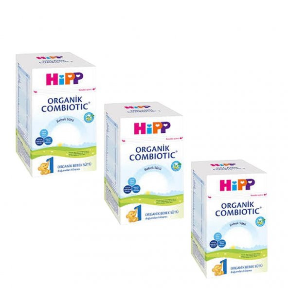 Hipp 1 Organik Combiotic Bebek Sütü 800 gr 3 lü