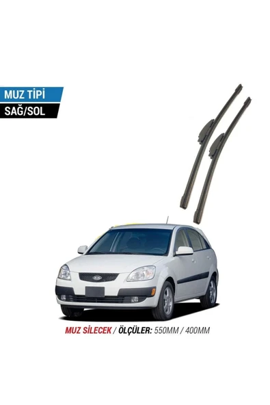 Velonova KİA RİO 2005-2011 2'li Ön Cam Sileceği Sağ Sol Silecek Takımı Muz Silecek ürün görseli