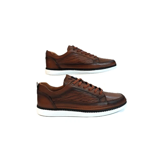 Voyager M012 Taba Hakiki Yumuşak Deri Erkek Ayakkabı - 5