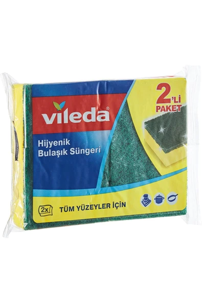Vileda 2 Li Yeşil Klasik Düz Sünger - 9
