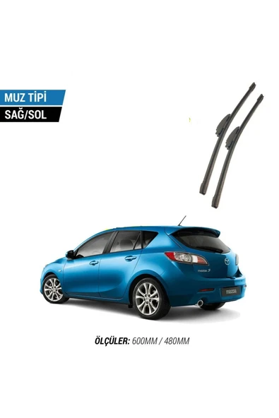 Velonova MAZDA 3 HB 2009-2013 2'li Ön Cam Sileceği Sağ Sol Silecek Takımı Muz Silecek ürün görseli