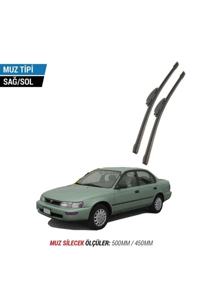 Velonova TOYOTA COROLLA 1992-2001 2'li Ön Cam Sileceği Sağ Sol Silecek Takımı Muz Silecek ürün görseli