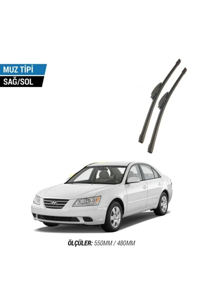HYUNDAİ SONATA 2010-2012 2'li Ön Cam Sileceği Sağ Sol Silecek Takımı Muz Silecek