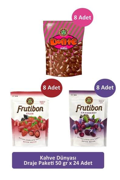 Kahve Dünyası Draje Paketi 50 GR x 24 Adet - 1