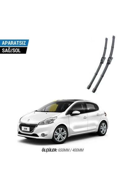 Velonova PEUGEOT 208 2012-2019 2'li Ön Cam Sileceği Sağ Sol Silecek Takımı Muz Silecek ürün görseli